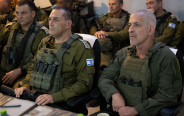 הרמטכ"ל אייל זמיר וראש השב"כ רונן בר בעזה (צילום: דובר צה"ל)