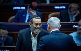 בנימין נתניהו, משה גפני (צילום: יונתן זינדל, פלאש 90)