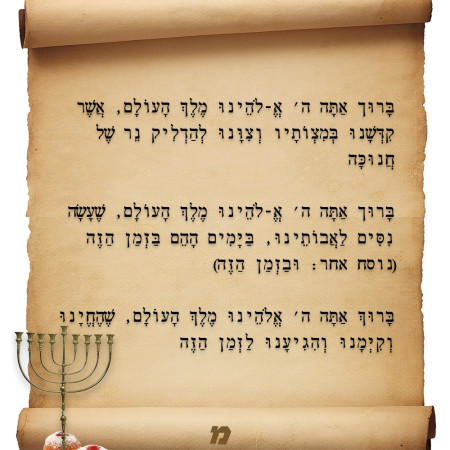 ברכות חנוכה לנר ראשון (צילום: ללא)
