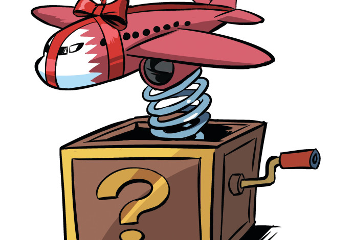 מה עומד מאחורי מתנת המטוס הקטארי לטראמפ? (צילום:  איור: איציק סמוכה)